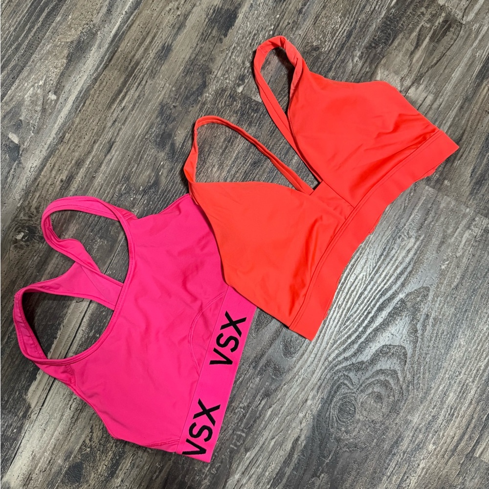 VSX Vibrant Pink and Orange Sports Bra Duo